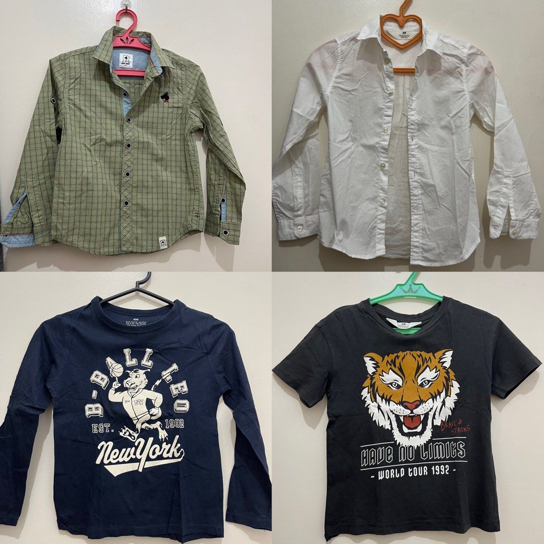 BRANDED CLOTHES FOR BOYS (4-6y/o) (Category: Babies & Kids Fashion) located in Cainta. Submitted by cblues (Listing ID 1434016106, Image 2). Description: H&M, POLO CLUB, UNIQLO, DEPT STORE Sweaters | Long sleeves | Polo Shirts | T-shirts | Pants - preloved clothes of my little brother - used twice or thrice at most - price ranges from PHP 180 to PHP 690 - discount for 3pcs and up loc: cainta, rizal .