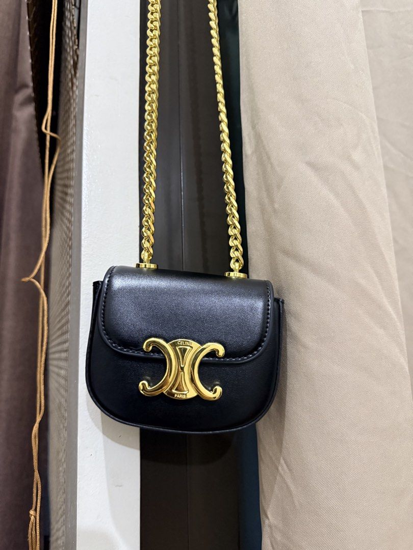 Celine Mini Claude Chain Bag Black (Category: Luxury Bags & Wallets) located in Manila. Submitted by zee.g13 (Listing ID 1434047492, Image 2). Description: Bought this from a reseller, it was sourced from Japan. Authenticity is not guaranteed, self authentication only but 100% same as the original. Negotiable. .