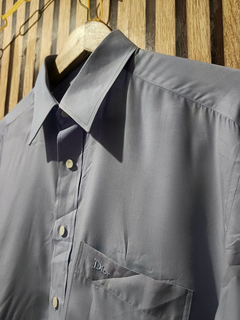 Christian Dior (Category: Luxury Apparel) located in Cebu City. Submitted by negotiableprice22 (Listing ID 1434115310, Image 2). Description: - Christian Dior Monsieur - Polo Long Sleeve - Light blue color - Features chest pocket with Dior logo - Long sleeves with buttoned cuff - A stylish wardrobe staple Dimes fit medium to large width 21.5 inch length 29 inch available.