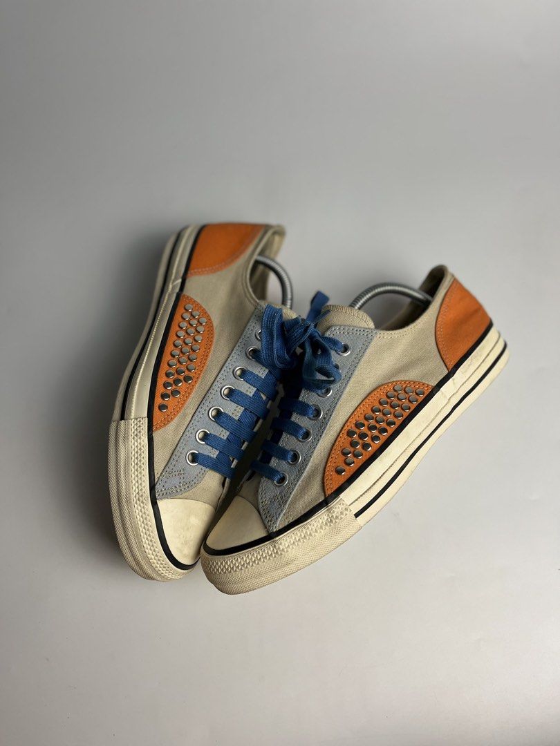 COMME des GARÇONS Homme Plus Studded Canvas Sneakers (Category: Sneakers) located in Manila. Submitted by streetsavvy (Listing ID 1434089608, Image 2). Description: COMME des GARÇONS Homme Plus Studded Canvas Sneakers Size: Japan 26.0 (Fits like a US 8 - 8.5) Made in Japan These are a quintessential example of CDG Homme Plus’s approach to footwear: taking a familiar silhouette and completely subverting it through heavy-duty hardware and unique pa