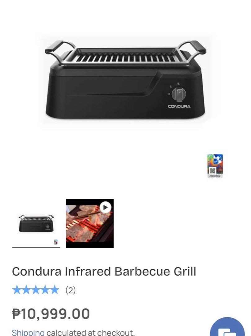 Condura Infrared Barbecue Grill (Category: BBQ, Grills & Hotpots) located in Quezon City. Submitted by d.archive (Listing ID 1434055895, Image 1). Description: Brand new condura BBQ Griller With box not opened yet Perfect this holiday season! Price in the website 10,999 FOR SALE AT 8,000 only RFS: change of mind & decluttering.