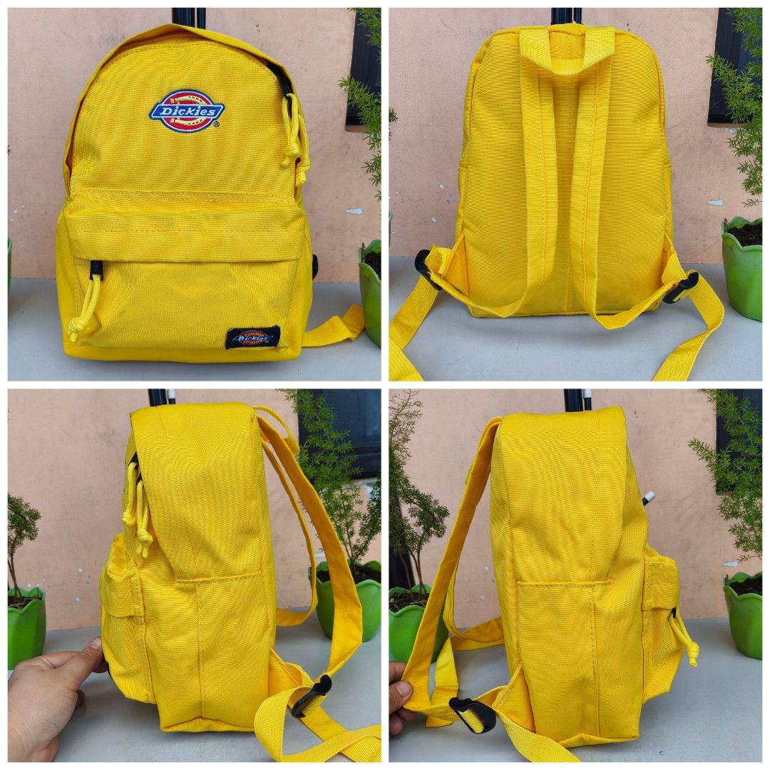 Dickies Mini Backpack Mini Brooklyn Series Preloved B45 (Category: Backpacks) located in Quezon City. Submitted by bagsbybhem (Listing ID 1434060251, Image 3). Description: ❗LAST PRICE POSTED❗ ❗READ DESCRIPTION❗ 📏 DIMENSIONS: 11 x 8 x 4 inches SMALL STRAP LENGTH: 17-30 inches, adjustable Weight: 0.25 kg. Pristine very good condition 👍💯 Lemon yellow lightweight canvas material Nice size for kids everyday or School Bag Clean inside 💰 PAYMENT: B