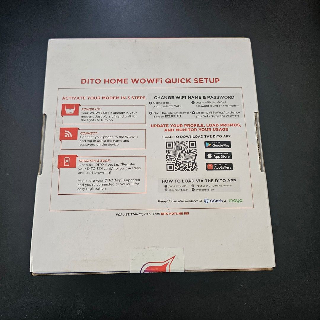 Dito Home WiFi Starter Kit (Category: Networking) located in Marikina City. Submitted by aitaaaag (Listing ID 1433982323, Image 3). Description: - Dito Home WiFi Starter Kit - Brand new - Sealed - Never used.