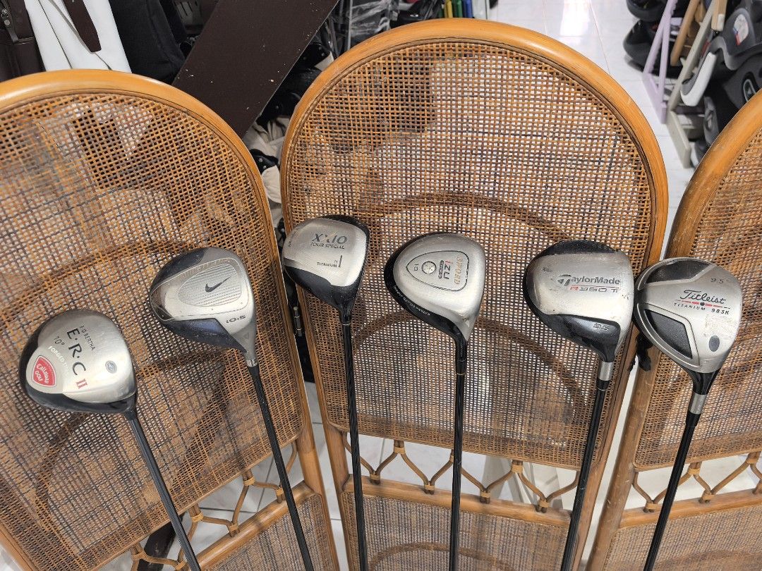 DRIVER FOR BEGINNERS (Category: Golf) located in Caloocan City. Submitted by ace2729 (Listing ID 1433995261, Image 1). Description: DRIVER FOR BEGINNERS 1K EACH CALLAWAY ERC 10° R FLEX NIKE 10.5° SR FLEX XXIO TOUR SPECIAL MP100 11° R FLEX SWORD IZU 10° R FLEX TAYLORMADE R360ti 9.5° R FLEX TITLEIST TITANIUM 983k 9.5° S FLEX ALL ARE IN GOOD CONDITION. READY TO USE LOCATION: PUNTURIN VALENZUELA WE SHIP NATIONWIDE SF BUYER'S EXPENSE.