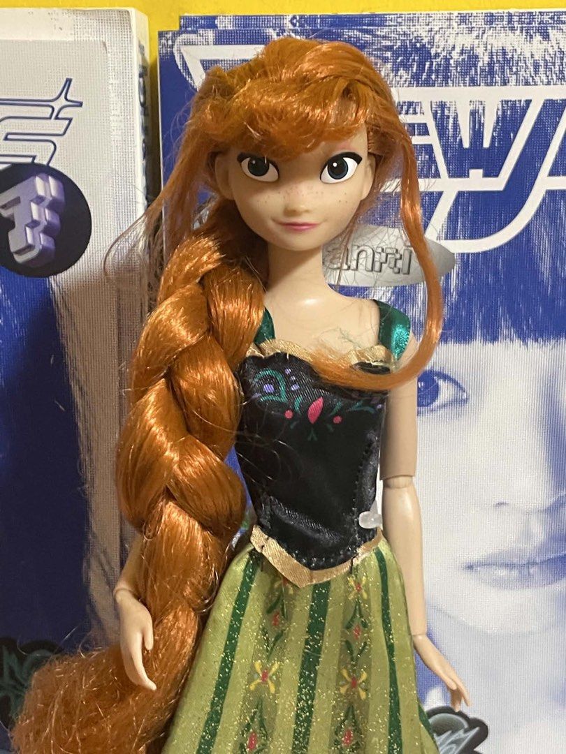 Frozen Anna Doll with Long Hair (Category: Figurines & Statues) located in Bacoor. Submitted by aquacity_ph (Listing ID 1434089178, Image 1). Description: Frozen Anna Doll with long hair Description: 📎 Flaws: Left leg is super glued since it fell off before,frizzy hair but it’s fixable Send a message for questions! 📍Meetup/ Pickup at Sm Molino or nearby areas !!! For orders 3 and above = FREE DELIVERY FEE !!!.