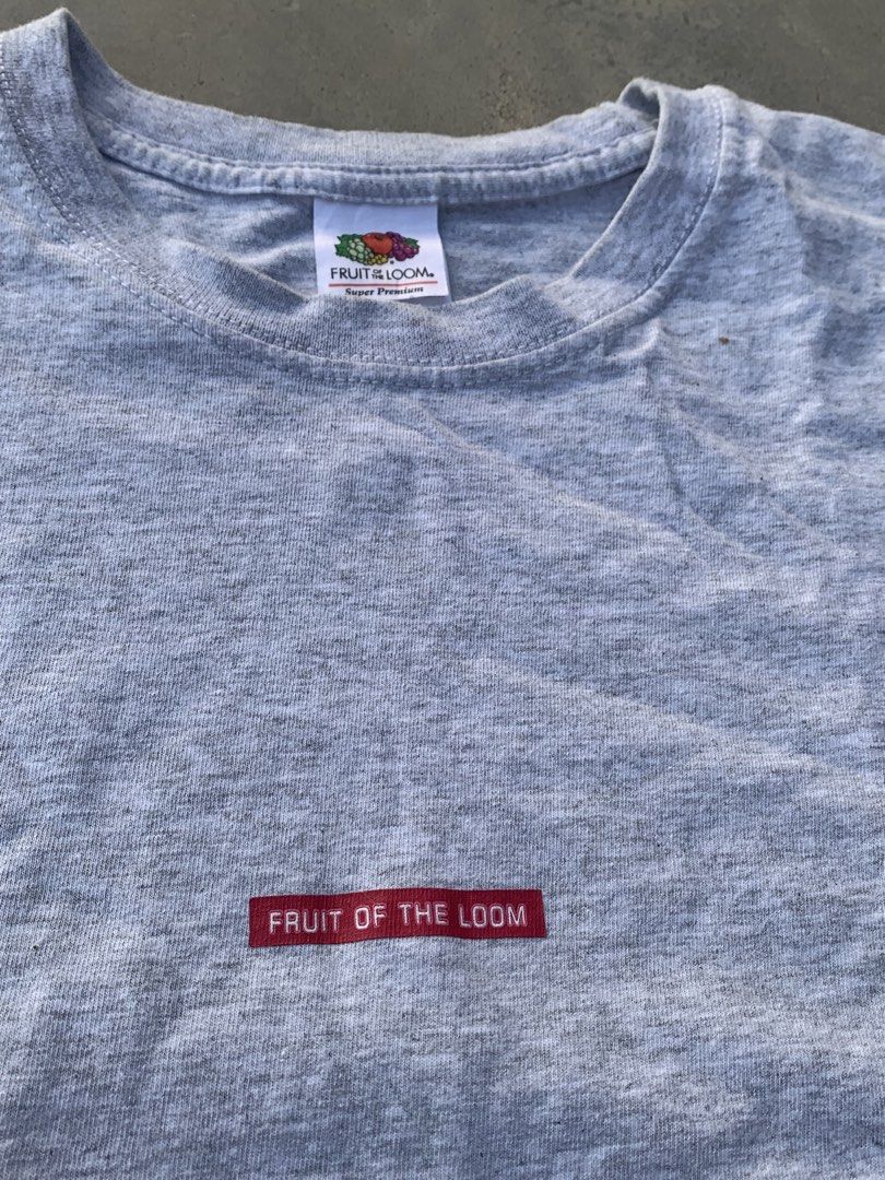 Fruit of the Loom Script T-Shirt (Category: Tshirts & Polo Shirts ) located in Cavite. Submitted by codys_closet.92 (Listing ID 1434128141, Image 2). Description: 21x27 issue: stains.