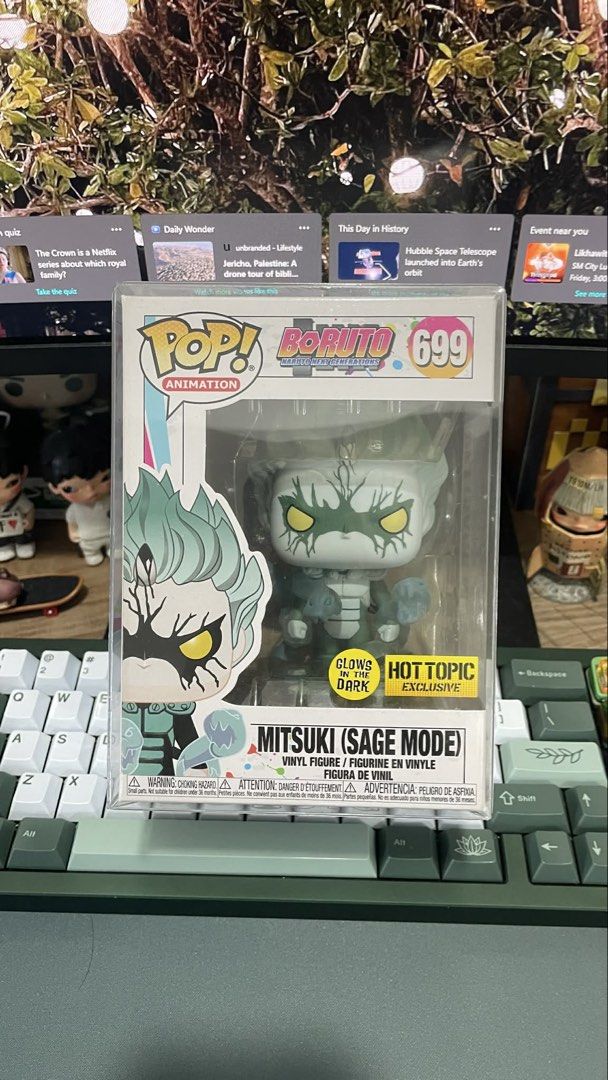 Funko Pop! Animation Boruto Mitsuki (Sage Mode) #699 (Category: Designer & Blind Box Toys) located in Manila. Submitted by popvaladin (Listing ID 1434027910, Image 1). Description: - Funko Pop! Animation figure: Mitsuki (Sage Mode) from Boruto - Hot Topic Exclusive - Glows in the dark - Includes original box - Made of vinyl.