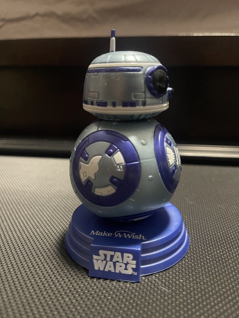 Funko pop BB8 (Make a Wish version) (Category: Designer & Blind Box Toys) located in Pasig City. Submitted by tjrys (Listing ID 1434084563, Image 2). Description: Back in box With protector Bubblehead funko pop.