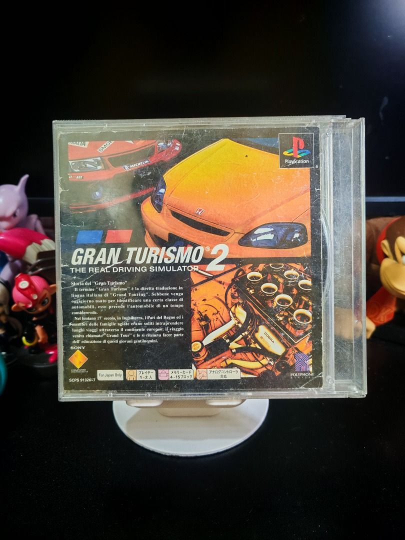 GRAN TURISMO 2 PS1 JP (Category: PlayStation) located in Santa Rosa. Submitted by tristanmunoz (Listing ID 1434122151, Image 2). Description: FOR SALE!!! Php 900 GRAN TURISMO 2 PS1 JP NTSC-J BROKEN CASE 100% Authentic Tested working condition COLLECTORS ITEM RARE Can do video calls Warranty: 24 hours testing warranty, will do change/return if item are proven damaged (will be void if defect is caused by accident, misuse, negligence, including tamp