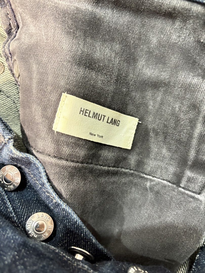 Helmut Lang Denim Jeans Size 31 (Category: Jeans) located in Marikina City. Submitted by surity99 (Listing ID 1434051906, Image 3). Description: - vintage Helmut Lang jeans - Size 31 - Straight leg cut - Dark wash denim - Made in USA - Classic five-pocket design - Button fly closure Waist 16 in Rise 10.5 in Inseam 30 in Hem width 7.2 in.