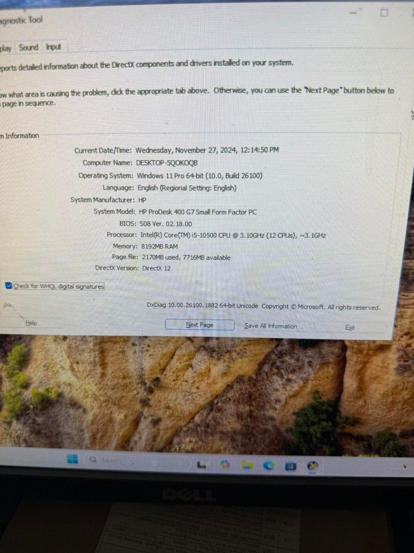 HP prodesk 400 G7 SFF (Category: Desktops) located in Manila. Submitted by happyearth.953a15 (Listing ID 1434169320, Image 3). Description: HP prodesk 400 G7 SFF I5 10th gen Intel UHD Graphics 630 8gb ram ddr4 1TB hdd Windows 11 pro OS With power cord WiFi ready 💸💸 10,500 Location: San Andres bukid manila Pick up or deliver cod.
