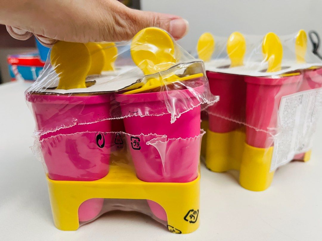 Ikea ice pop mold or ice candy maker (Category: Weaning & Toddler Feeding) located in Quezon City. Submitted by muffet9 (Listing ID 1433988842, Image 3). Description: Ikea icepop ice candy molds 1 set contains 6 molds Selling as a bundle Plastic of 1 set is broken but item never used Other set is sealed .