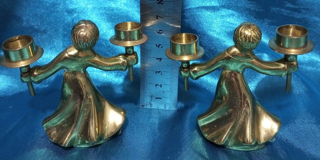 KRISNA ANGEL CANDLE HOLDER SOLID BRASS SET (Category: Religious Items) located in Quezon City. Submitted by jeandevera (Listing ID 1434159225, Image 3). Description: pair 1300.