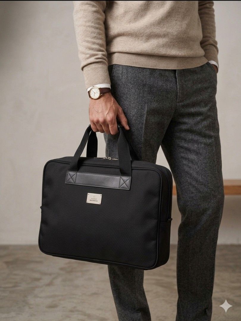 Lancel Paris Professional Briefcase (Category: Luxury Bags & Wallets) located in Baguio. Submitted by PreiLoveMaria (Listing ID 1434146303, Image 1). Description: Lancel Paris Lightweight Professional Briefcase ​Elevate your daily hustle with French elegance. This Lancel briefcase is the perfect blend of durability and sharp. ​ ​Material: Premium Black Nylon (Dirt & scratch resistant + ultra-lightweight). ​Features a built-in bottom plate to main