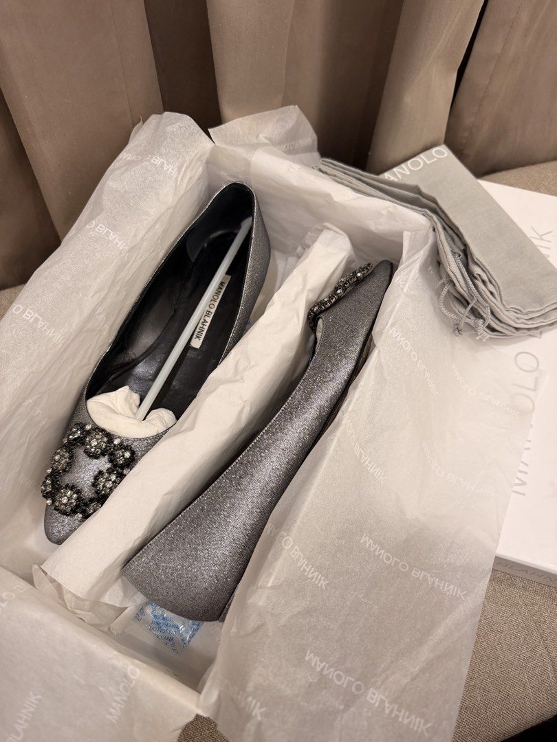 Manolo Blahnik Hangisi Ballerina (Category: Sneakers & Footwear) located in Santa Rosa. Submitted by privateclosetsale (Listing ID 1434033196, Image 2). Description: Preloved Slightly Used | Manolo Blahnik Hangisi Ballerina | sz 37 | ₱40k | Comes Complete.
