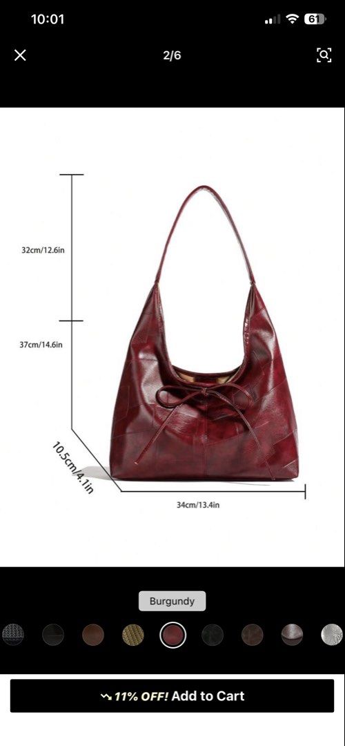 Maroon Shoulder Bag (Category: Shoulder Bags) located in Manila. Submitted by declutterwithpeanut (Listing ID 1430962764, Image 1). Description: Maroon shoulder bag with long straps. The interior lining is a lighter color. The straps show some wear. The bag has a simple, unstructured design..