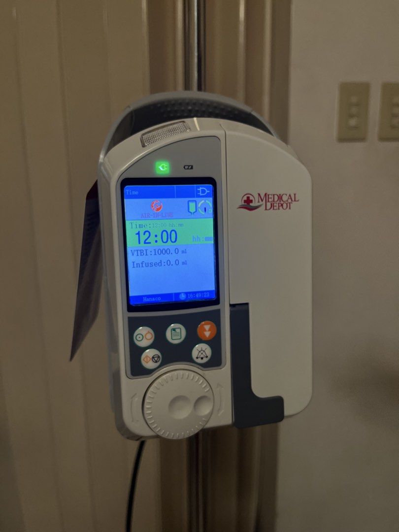 Medical Depot Infusion Pump (Category: Medical Supplies & Tools) located in Quezon City. Submitted by mdnola08 (Listing ID 1434142553, Image 1). Description: - Bought in Medical Depot - In perfect and brand new condition - Used for only 3 months - Originally got it for 35k - Inclusions: box, manual, sturdy metal IV stand (originally worth 3k+) - Helping my fam sell it.