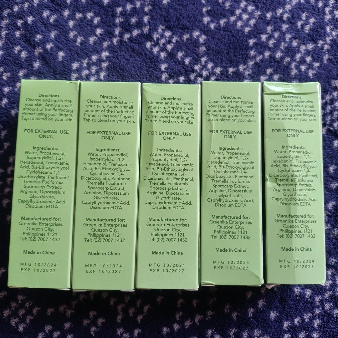 Mofa Perfecting Primer 30ml makeup (Category: Makeup) located in Quezon City. Submitted by all_items_50_each (Listing ID 1434094364, Image 3). Description: Mofa Perfecting Primer 30ml Exp 10/ 2027 2 pcs available - 50/each New, not opened box are dented (due to shipping) Authentic/original (from Official Store) 💲ALL ITEMS 50 each 💰MOP: GCash ➕Add shipping fee ❌NO rush shipping, meet up, haggling ✔️for rush, use grab/lalamove 🚫NO return, refund