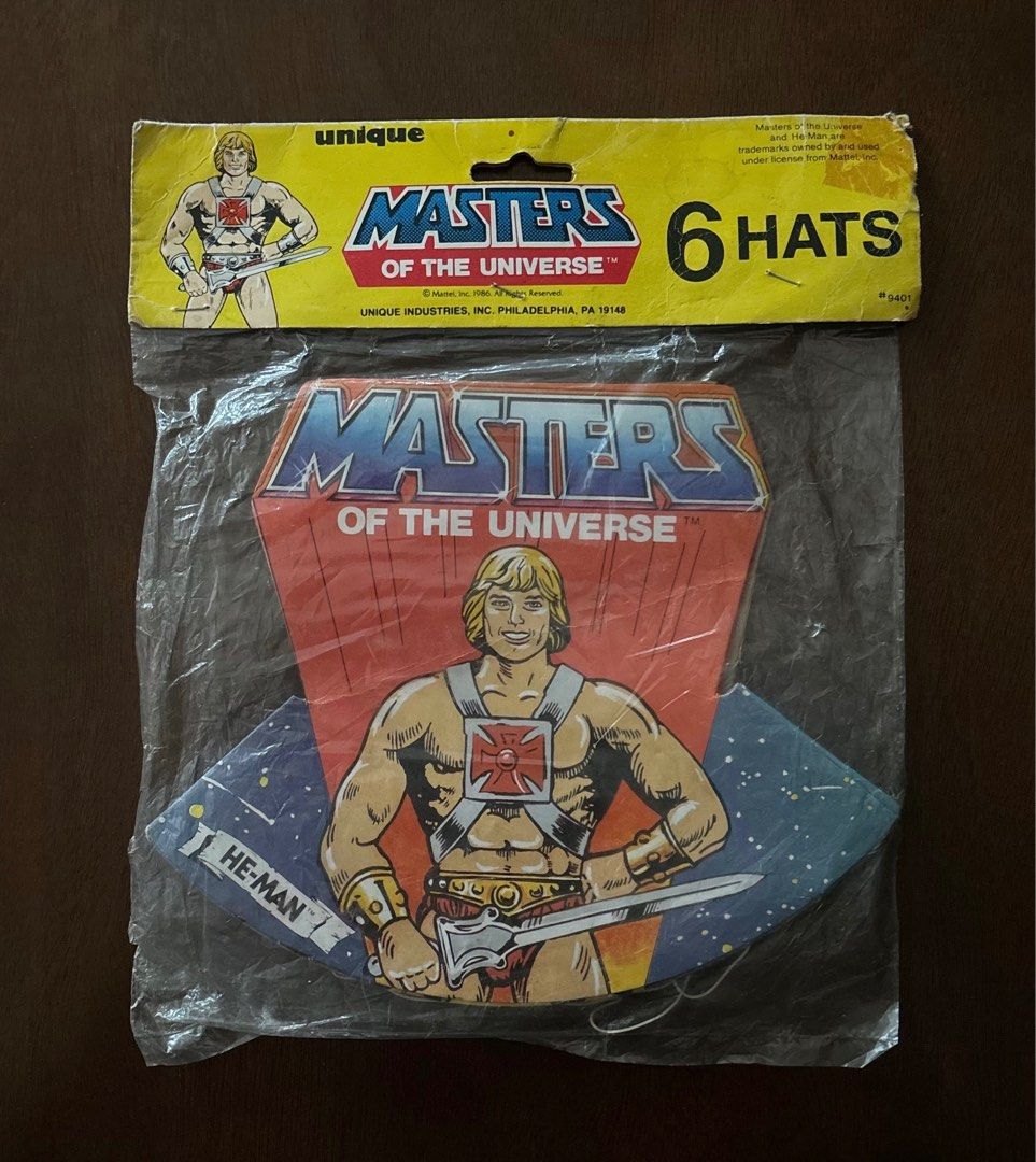 MOTU Party Hat (Category: Character Goods) located in Muntinlupa City. Submitted by toychestmnl (Listing ID 1433978410, Image 1). Description: #mastersoftheuniverse #motu #mattel.