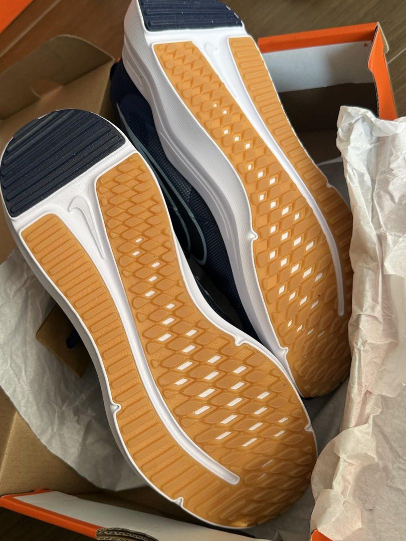 Nike JAM Sneakers (Category: Sneakers) located in Manila. Submitted by aeronvsbbf (Listing ID 1434006859, Image 3). Description: - Stylish Nike sneakers - Unique design with white, navy blue, and yellow accents - Light brown soles - Comes with original box (hindi ko lang na-pic, pero will provide it to u) -Size W-8 M-6.5 - Never been worn, never been used ever - Original 💯.