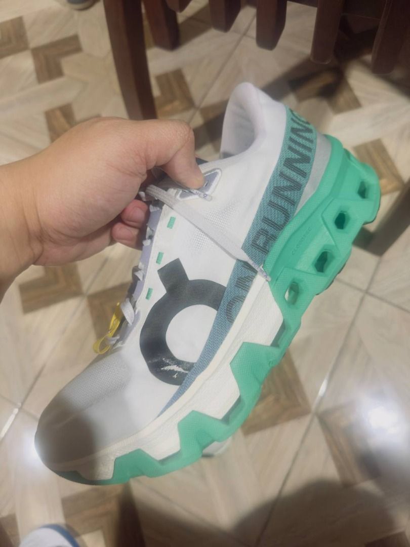 On Running Cloudmonster Hyper (Category: Sneakers) located in Quezon City. Submitted by sinicopoito (Listing ID 1434068331, Image 2). Description: - Color: White and Teal - Size: US12, UK11.5, EU47, JP30.