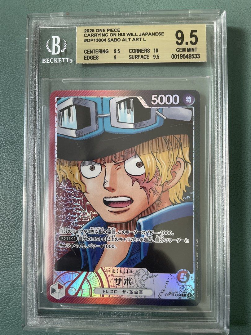 One Piece Card Game Sabo Alt Art L Beckett Graded 9.5, Hobbies & Toys, Toys  & Games on Carousell