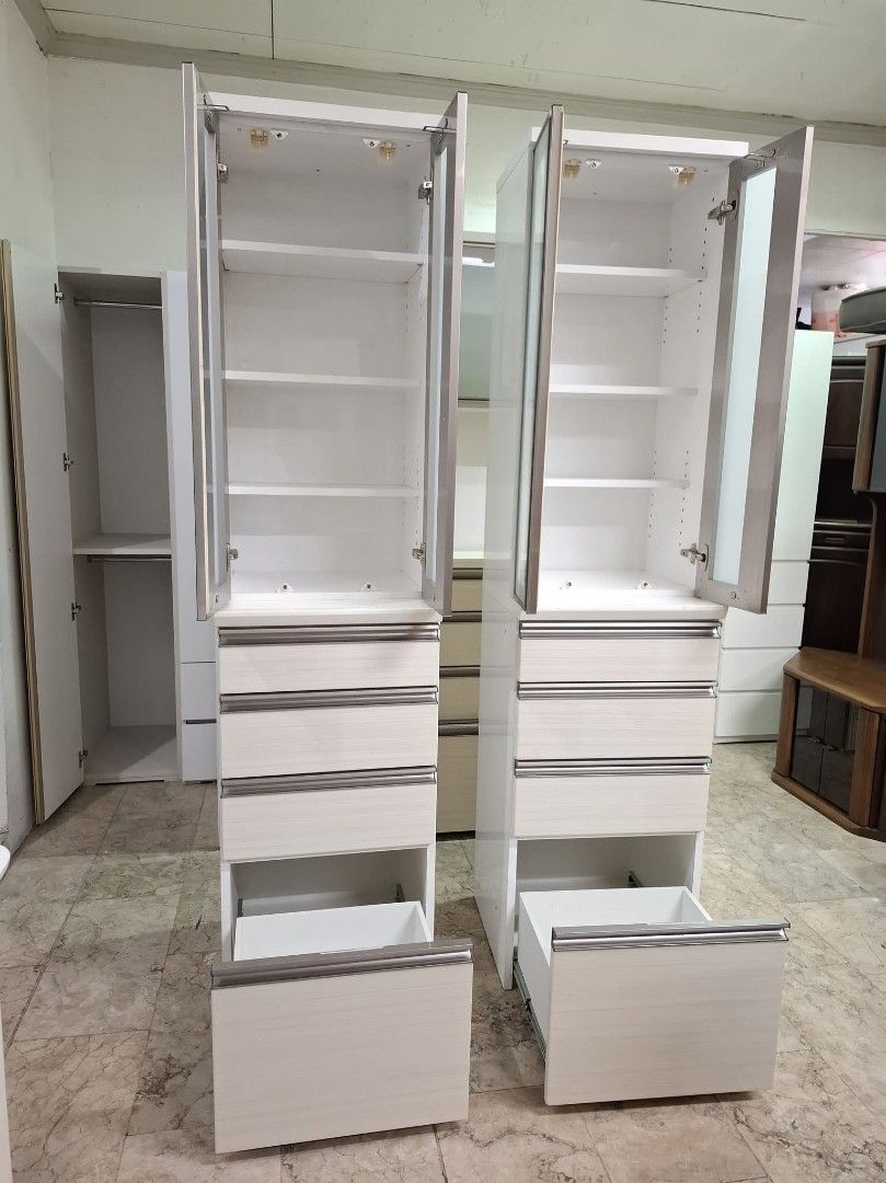 PANTRY CABINET *glossy finish *soft close drawers and doors *in excellent used (Category: Shelves, Cabinets & Racks) located in Manila. Submitted by Hezcki (Listing ID 1434137011, Image 3). Description: by pieece .