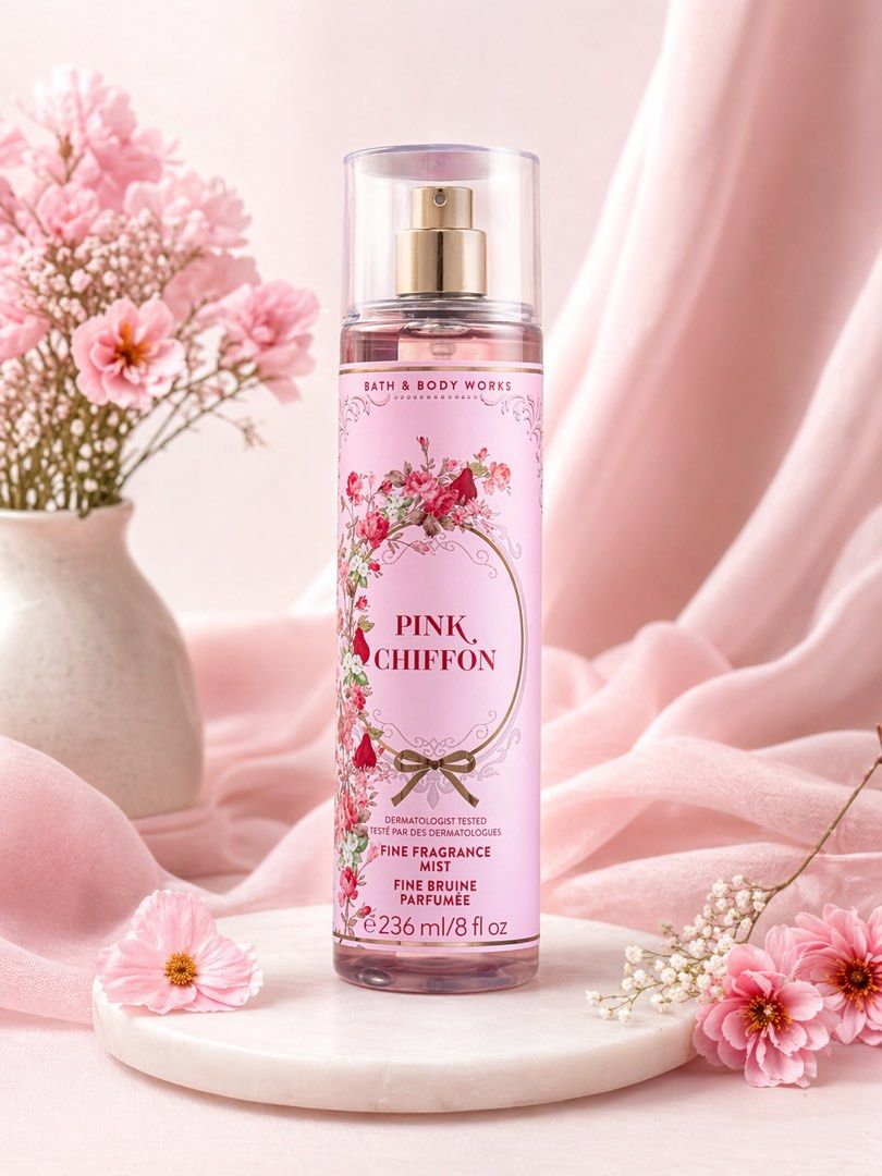 Pink Chiffon Fragrance mist (Category: Fragrance & Deodorants) located in Balungao. Submitted by kateee21 (Listing ID 1434175635, Image 1). Description: ✅ Limited Stock 🛳 Shipping from Canada 🇨🇦 to Philippines 🇵🇭 via sea cargo; Local Shipping fee c/o buyer ✅ If you are interested and willing to wait, do not hesitate to DM us! 😊 KEY NOTES: 📌 Sparkling Red Pear, Jasmine Petals, Tiare flower, Vanilla Orchid, and chiffon musk. .