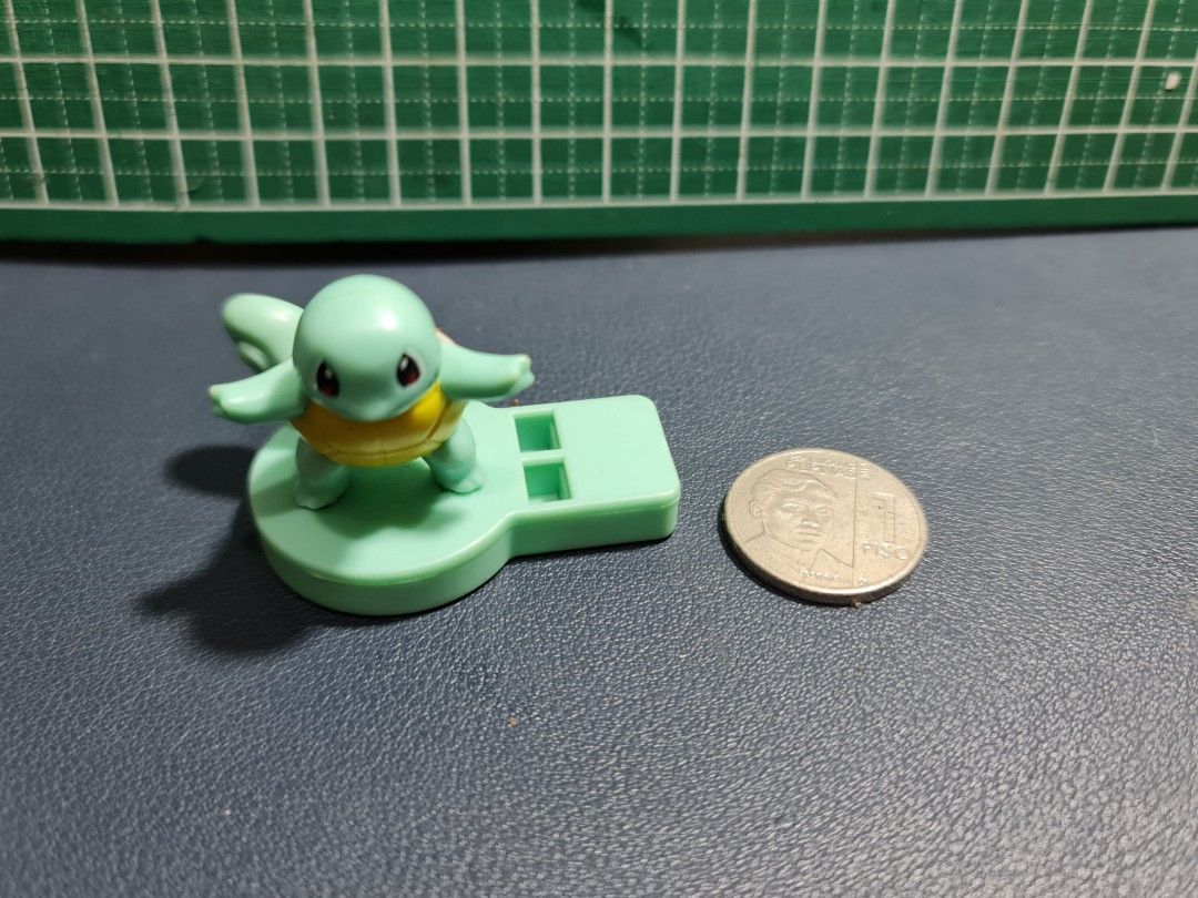 Pokemon Squirtle Whistle from Cadbury (Category: Character Goods) located in Manila. Submitted by _mugen24 (Listing ID 1434103249, Image 2). Description: - Collectible item. - Scratches on the surface ng whistle Can be delivered by Lalamove, Grab or J&T Shipping fee shouldered by buyer MOP: GCash, Gotym, BDO, Maya, Maribank.