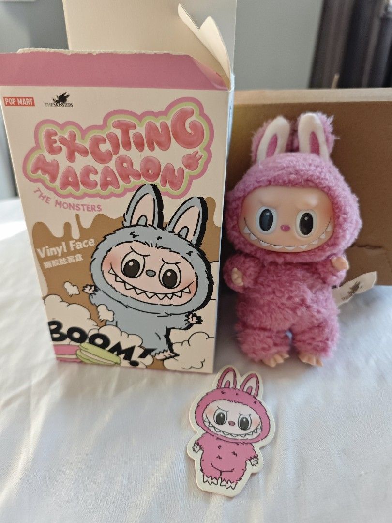 Pop Mart Exciting Macaron The Monsters (Lychee Berry) (Category: Designer & Blind Box Toys) located in Manila. Submitted by prelovedblvd (Listing ID 1434063546, Image 1). Description: Good as brandnew Never Used Open then stored Box, card Detailed pic posted for reference 100% authentic bought from Popmart.