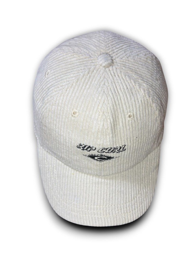 Rip Curl Corduroy Cap (Category: Caps & Hats) located in Cebu City. Submitted by gabgaaab (Listing ID 1434098316, Image 3). Description: Rip Curl Unisex Cream Corduroy Embroidered Logo Dad Hat - Excellent Condition - Brand: Rip Curl - Material: Corduroy - Color: Cream / Off-White - Style: Unstructured Baseball Cap / Dad Hat - Closure: Adjustable fabric strapback Dm me for inquiries.