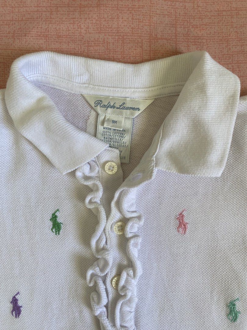 RL White Multipony Dress (Category: Babies & Kids Fashion) located in Palo. Submitted by armc07 (Listing ID 1433997615, Image 2). Description: - Ralph Lauren multipony polo dress - Size: 9M - shipping thru flash express.