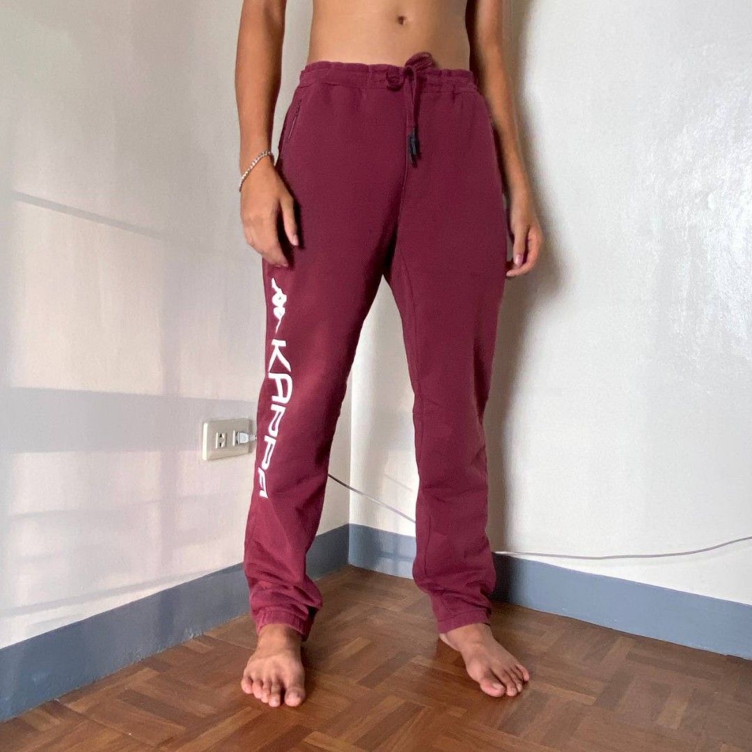 (SALE) ❗ Kappa Maroon Sweatpants (Category: Joggers) located in San Jose del Monte. Submitted by jmpladero (Listing ID 1429871064, Image 1). Description: Brand: KAPPA jogger pants Condition: Good Condition Color Rate: 9.8/10 Issue: none Color may vary to lighting Waist 36-42 Length 41 Mine ₱249 ⚠️ Flaker will be posted.