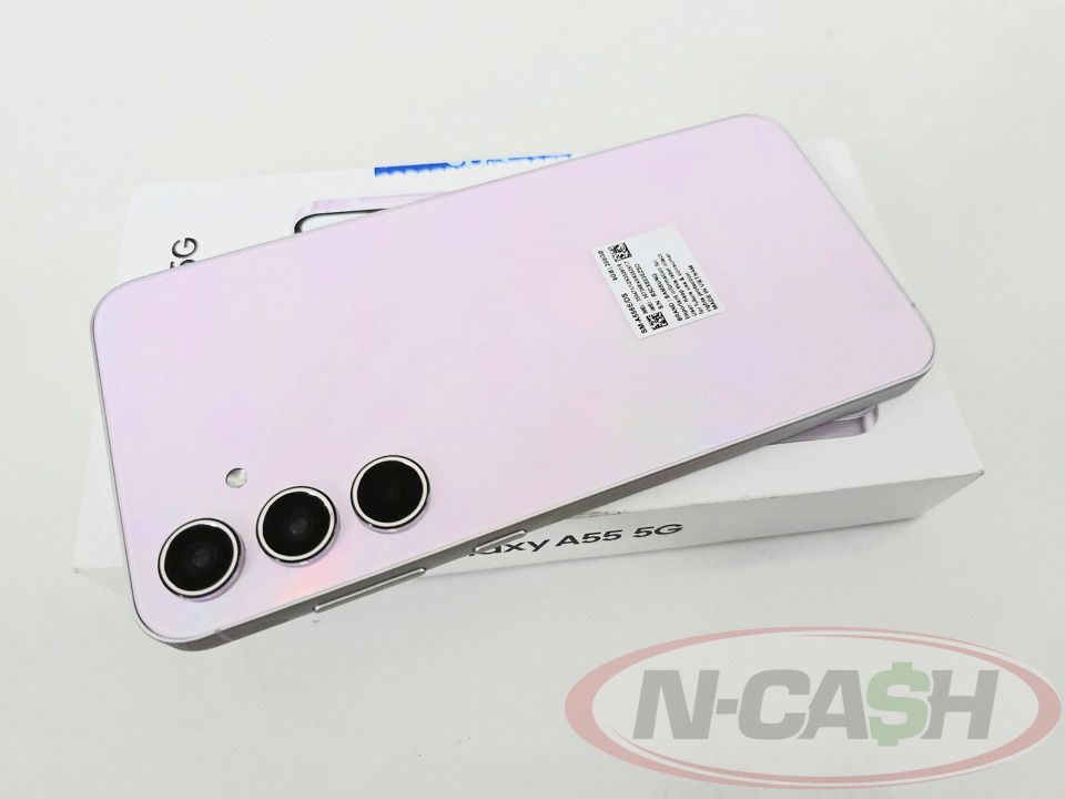 Samsung Galaxy A55 5G 256GB (Category: Samsung) located in Makati City. Submitted by luxury_by_ncash_2 (Listing ID 1434030088, Image 3). Description: N-Cash Pawnshop "Instant Cash for Bags, Watches, Cars, and Electronics" https://www.ncash-pawnshop-philippines.com/ Samsung Galaxy A55 5G 256GB SM-A556E/DS Lilac Local Samsung unit Dual Physical SIM. Openline 9.9 out of 10. Like new. Unit comes with Samsung cable, manuals, SIM tool, and original box