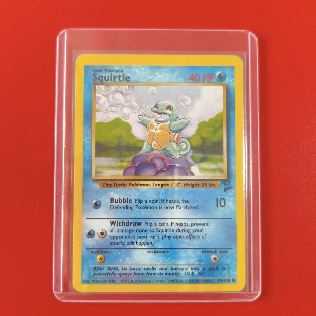 1995 squirtle pokemon card value 93/130 Amazon.com: Pokemon - Squirtle (63/95)