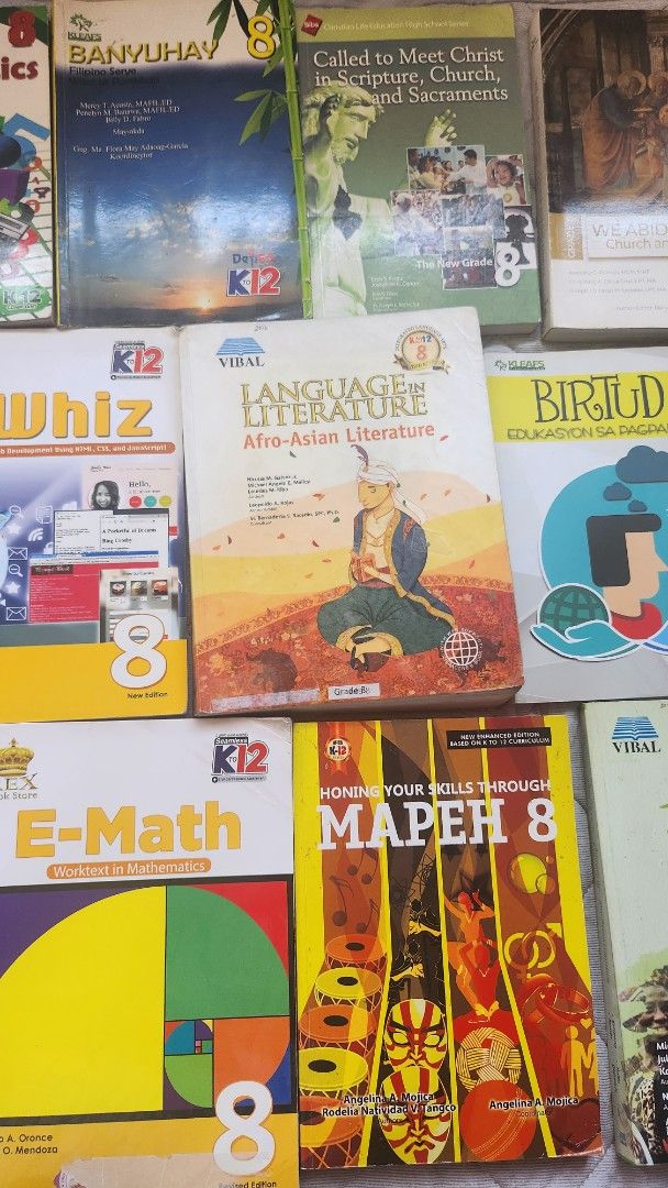 Take All 13pcs Grade 8 Textbooks (Category: Textbooks) located in Quezon City. Submitted by dannikkishoppe2 (Listing ID 1433983399, Image 3). Description: Take All 13pcs Grade 8 Textbooks - Perfect for students needing extra resources or replacements..
