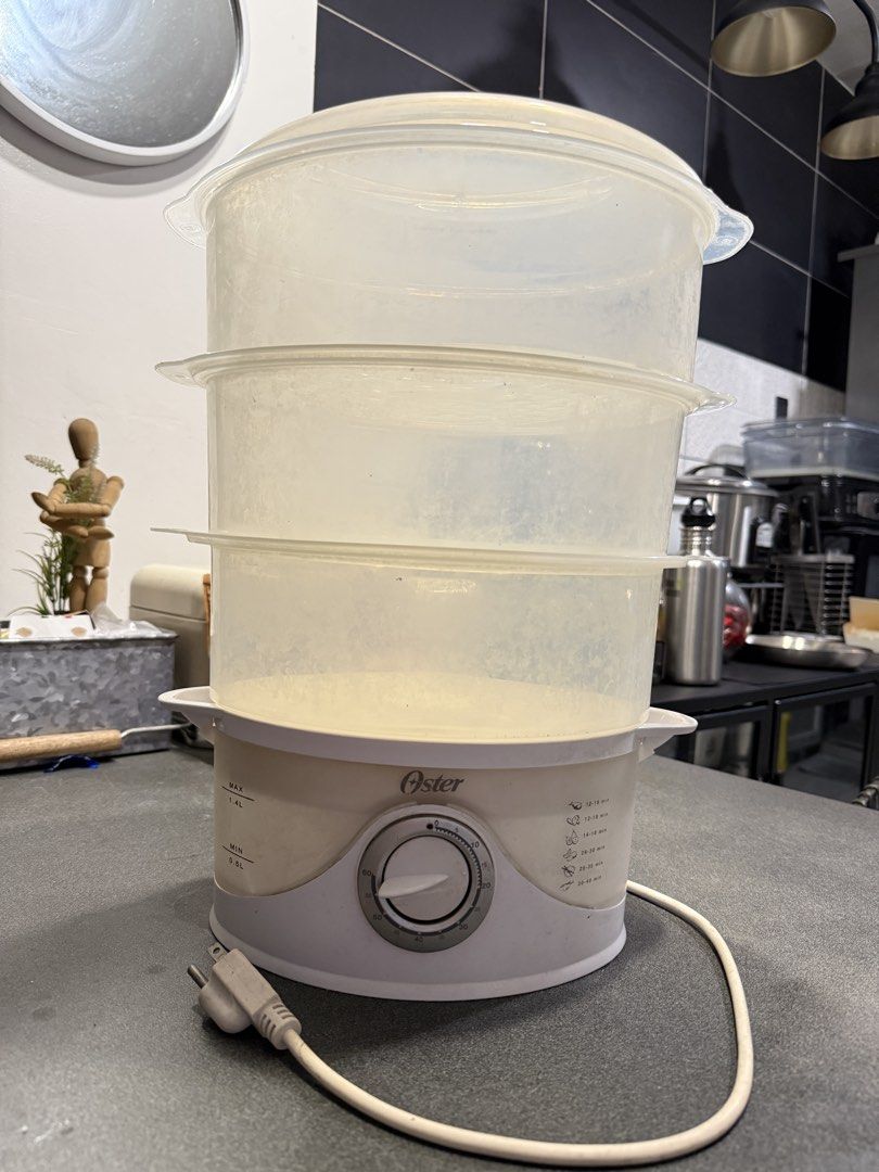 65% OFF‼️Oster 3-layer food steamer (Category: Food Organization & Storage) located in Makati City. Submitted by shopshophooray.ph (Listing ID 1434354338, Image 1). Description: ‼️65% OFF‼️ Oster 3-layer food steamer - P799 (orig price was P2,400) - orig Oster brand - bought at SM Appliance store last year - used but in good condition - normal signs of usage but still presentable and functional - pls manage your expectations - steamer only (no bo
