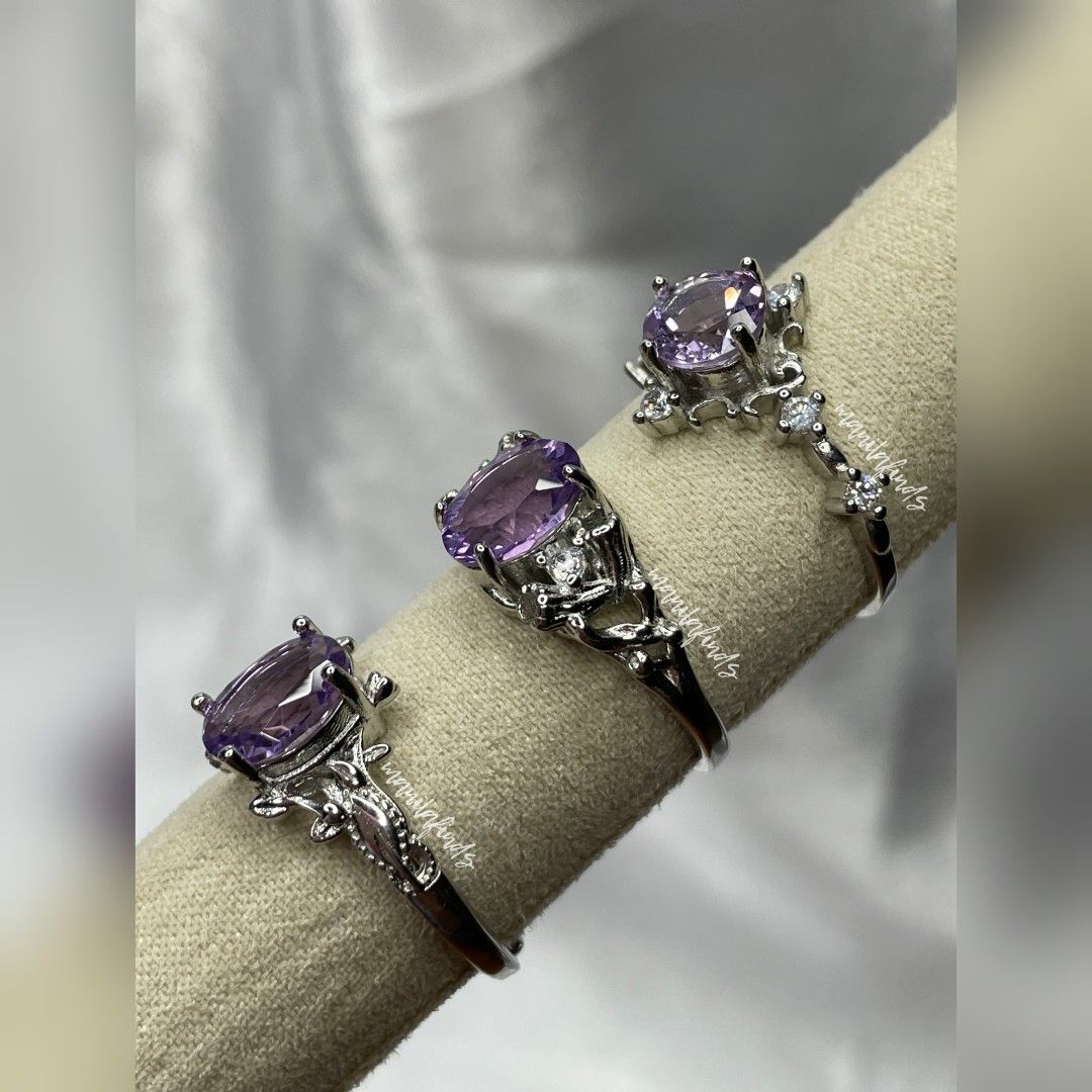 Amethyst promise rings (stainless steel / adjustable) (Category: Rings) located in Caloocan City. Submitted by manilafinds. (Listing ID 1434351513, Image 2). Description: ⚜️ Amethyst ⚜️ #manilafindsRings ✔️ STAINLESS STEEL ✔️ adjustable 🎀 𝘼𝙫𝙖𝙞𝙡𝙖𝙗𝙡𝙚 𝙤𝙣 𝙢𝙪𝙡𝙩𝙞𝙥𝙡𝙚 𝙥𝙡𝙖𝙩𝙛𝙤𝙧𝙢𝙨—𝙛𝙞𝙧𝙨𝙩 𝙩𝙤 𝙥𝙖𝙮 𝙜𝙚𝙩𝙨 𝙞𝙩. 🎀 1️⃣ ₱520 2️⃣ ₱550 3️⃣ ₱540 👆🏼 Click ➡️ #MNLFindsAVAILABLE ⬅️ for available items. 💲 mode of payment: 🔵 Gc