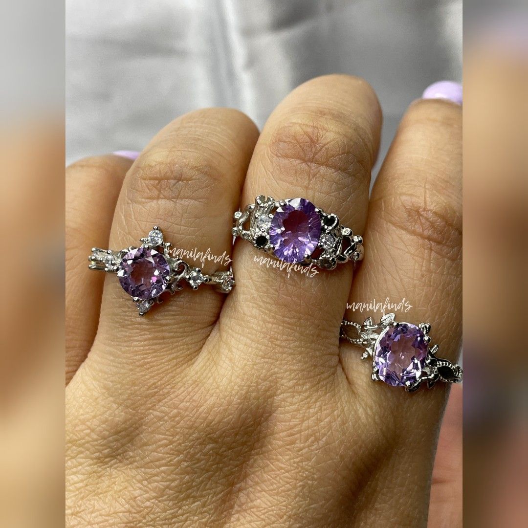 Amethyst promise rings (stainless steel / adjustable) (Category: Rings) located in Caloocan City. Submitted by manilafinds. (Listing ID 1434351513, Image 3). Description: ⚜️ Amethyst ⚜️ #manilafindsRings ✔️ STAINLESS STEEL ✔️ adjustable 🎀 𝘼𝙫𝙖𝙞𝙡𝙖𝙗𝙡𝙚 𝙤𝙣 𝙢𝙪𝙡𝙩𝙞𝙥𝙡𝙚 𝙥𝙡𝙖𝙩𝙛𝙤𝙧𝙢𝙨—𝙛𝙞𝙧𝙨𝙩 𝙩𝙤 𝙥𝙖𝙮 𝙜𝙚𝙩𝙨 𝙞𝙩. 🎀 1️⃣ ₱520 2️⃣ ₱550 3️⃣ ₱540 👆🏼 Click ➡️ #MNLFindsAVAILABLE ⬅️ for available items. 💲 mode of payment: 🔵 Gc