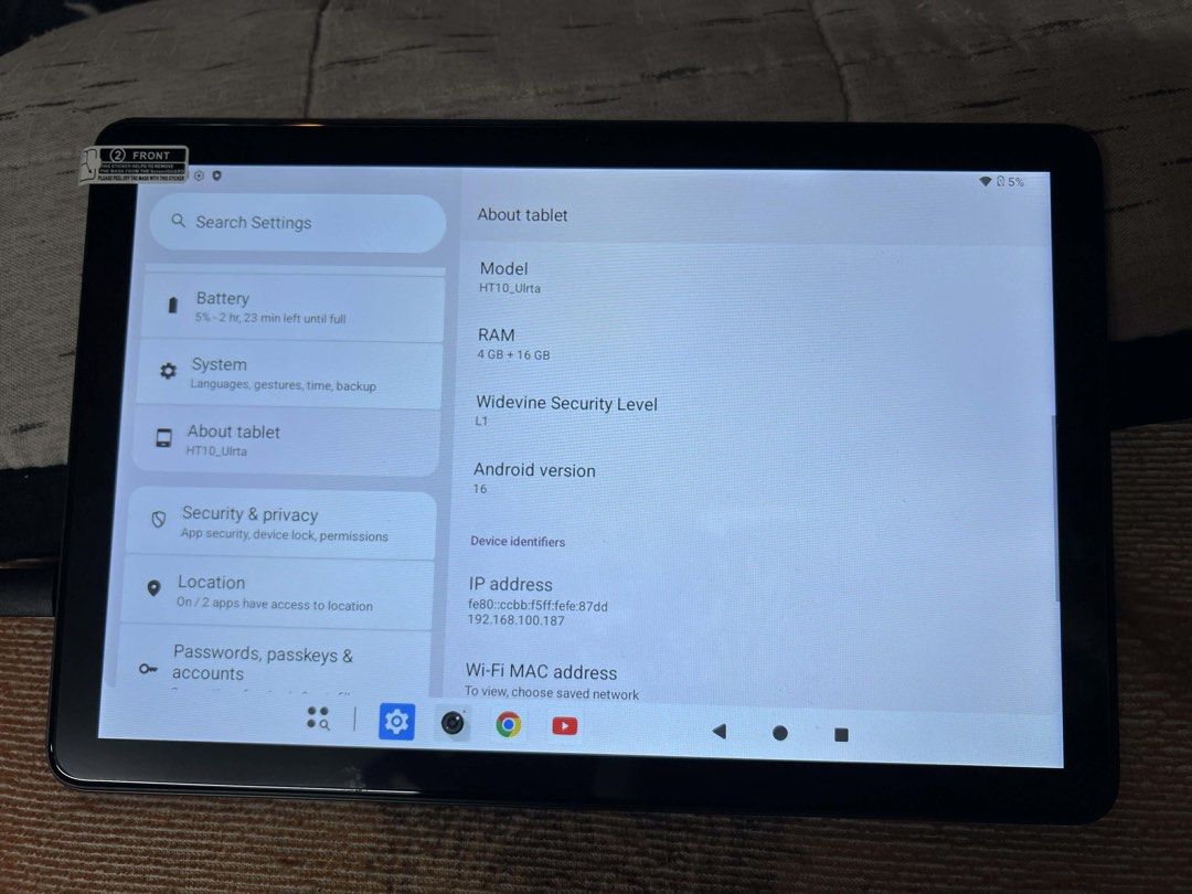 Android 15 Tablet Wpawa (Category: iPad) located in Manila. Submitted by j3iii (Listing ID 1434283672, Image 1). Description: Android 15 Tablet Wpawa BRAND NEW 12 inch display Octa-core processor 128 GB 8GB RAM Both camera is working No issues.