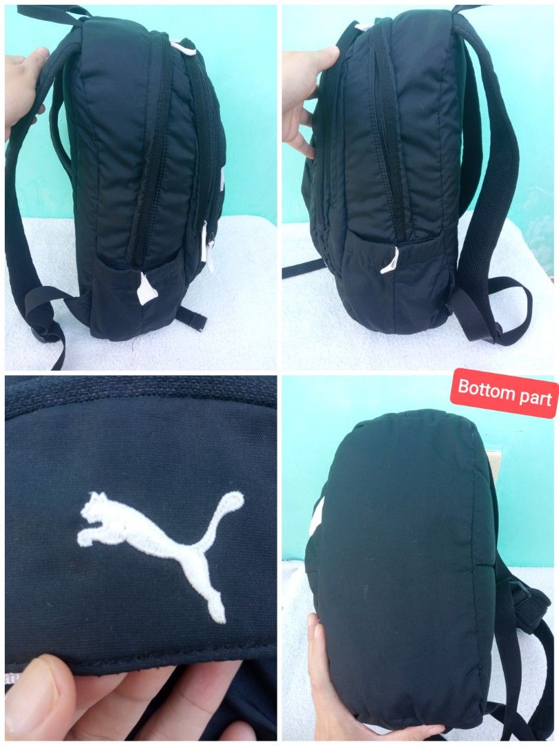 Authentic PUMA Black Unisex Small Backpack from SOUTH KOREA (Category: Backpacks) located in Batangas. Submitted by buddy_and_willow (Listing ID 1434381116, Image 3). Description: ‼️PLEASE READ FULL DESCRIPTION and SEE ALL PHOTOS‼️ Preloved from South Korea Color: Black Authentic PUMA No flaws, signs of usage only 4 compartments with 2 garterized side pockets Padded back and straps With etiketa and hologram linings inside 📍LOCATION: LIPA, BATANG