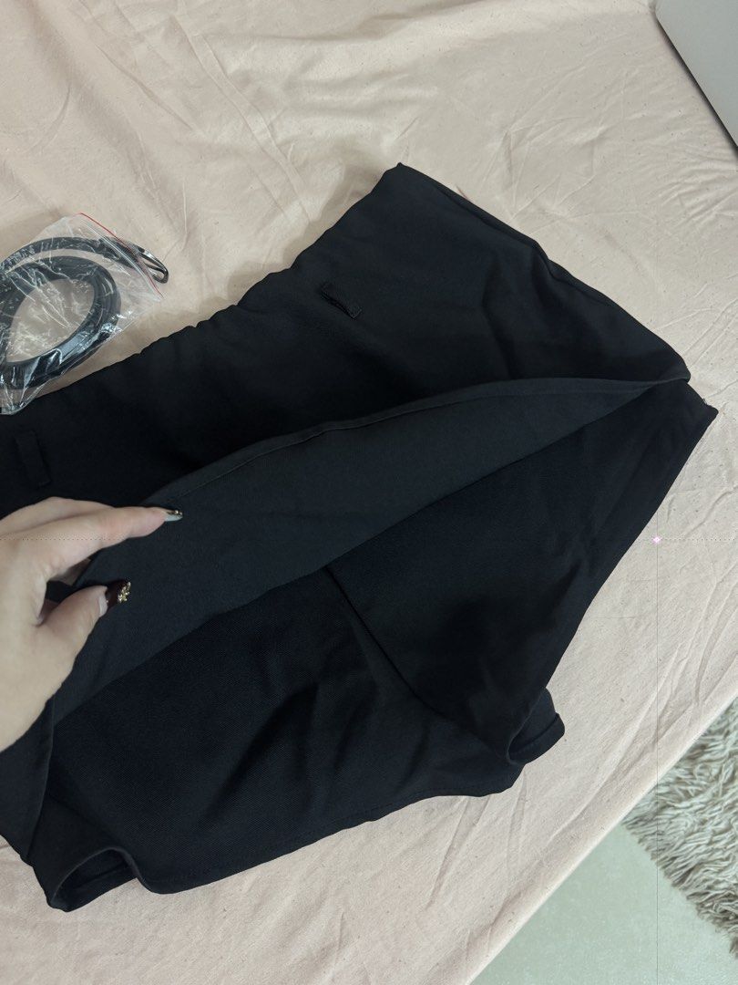 Black Skirt with Belt (Category: Skirts) located in Pasay City. Submitted by irish_ (Listing ID 1434204852, Image 3). Description: small in size but too big on me, di siya mini skirt sakin. sinukat lang and kakarating lang today (april 25). black in color and with belt. bought this for 447.