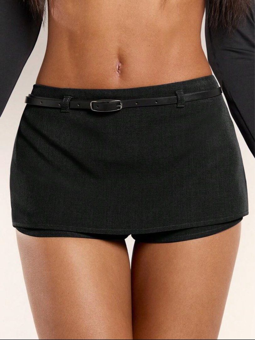 Black Skirt with Belt (Category: Skirts) located in Pasay City. Submitted by irish_ (Listing ID 1434204852, Image 1). Description: small in size but too big on me, di siya mini skirt sakin. sinukat lang and kakarating lang today (april 25). black in color and with belt. bought this for 447.
