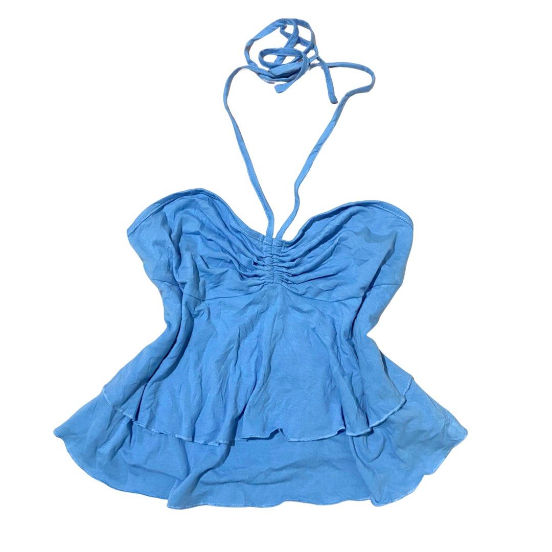 Blue Halter Top (Category: Sleeveless) located in Manila. Submitted by cherryvodka (Listing ID 1434328682, Image 1). Description: .