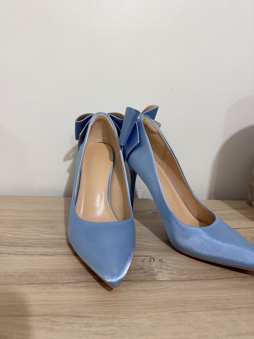 Blue Satin Bow Heels (Category: Heels) located in Cebu City. Submitted by dr_marsh (Listing ID 1434286512, Image 3). Description: Used only once for photoshoot Good condition No flaws.