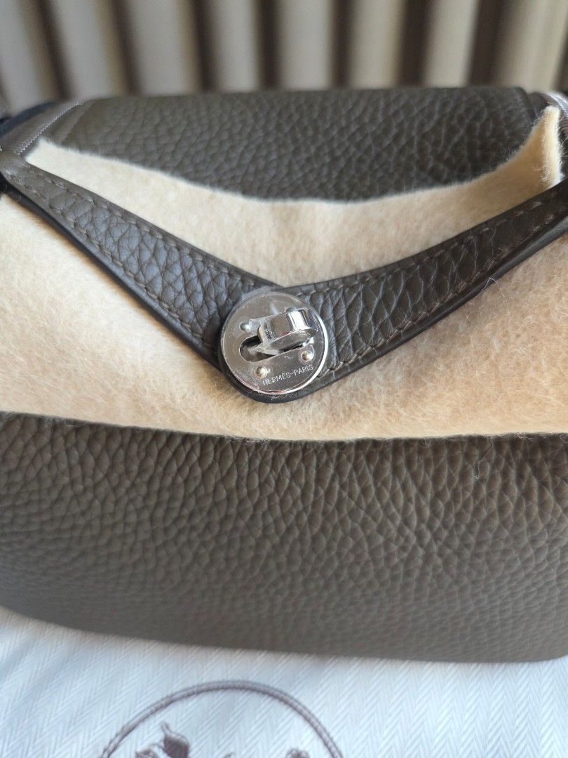 Bnew Hermes Mini Lindy Vert Loden (Category: Luxury Bags & Wallets) located in Quezon City. Submitted by shop.mar.go (Listing ID 1434387043, Image 2). Description: bnew and comes complete hermes mini lindy vert loden (2026 color) palladium hardware stamp G price is slightly negotiable.