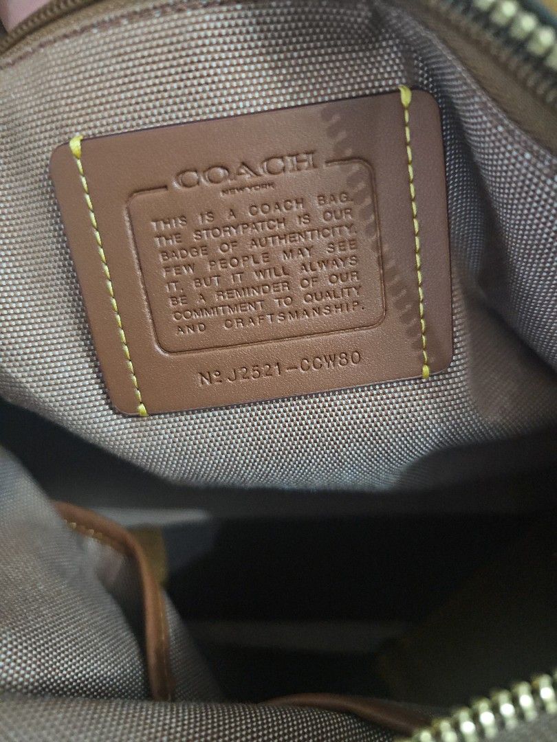 Coach Suede Compass 35 (Category: Luxury Bags & Wallets) located in Quezon City. Submitted by jaygee (Listing ID 1424573728, Image 3). Description: Authentic Coach Compass 35 Brown Suede With cards and dust bag Purchased in the US in Nov 2025 Retail store not outlet bag.
