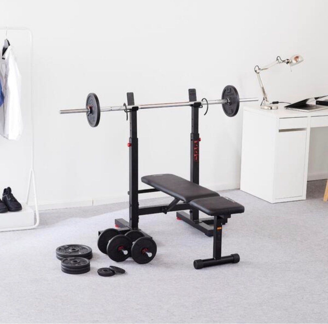 Corength Adjustable Weight Bench with Rack, Sports Equipment, Exercise ...