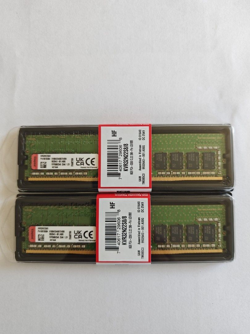 Ddr4 ram 16gb (8gb x 2) 3200mhz Kingston brand new