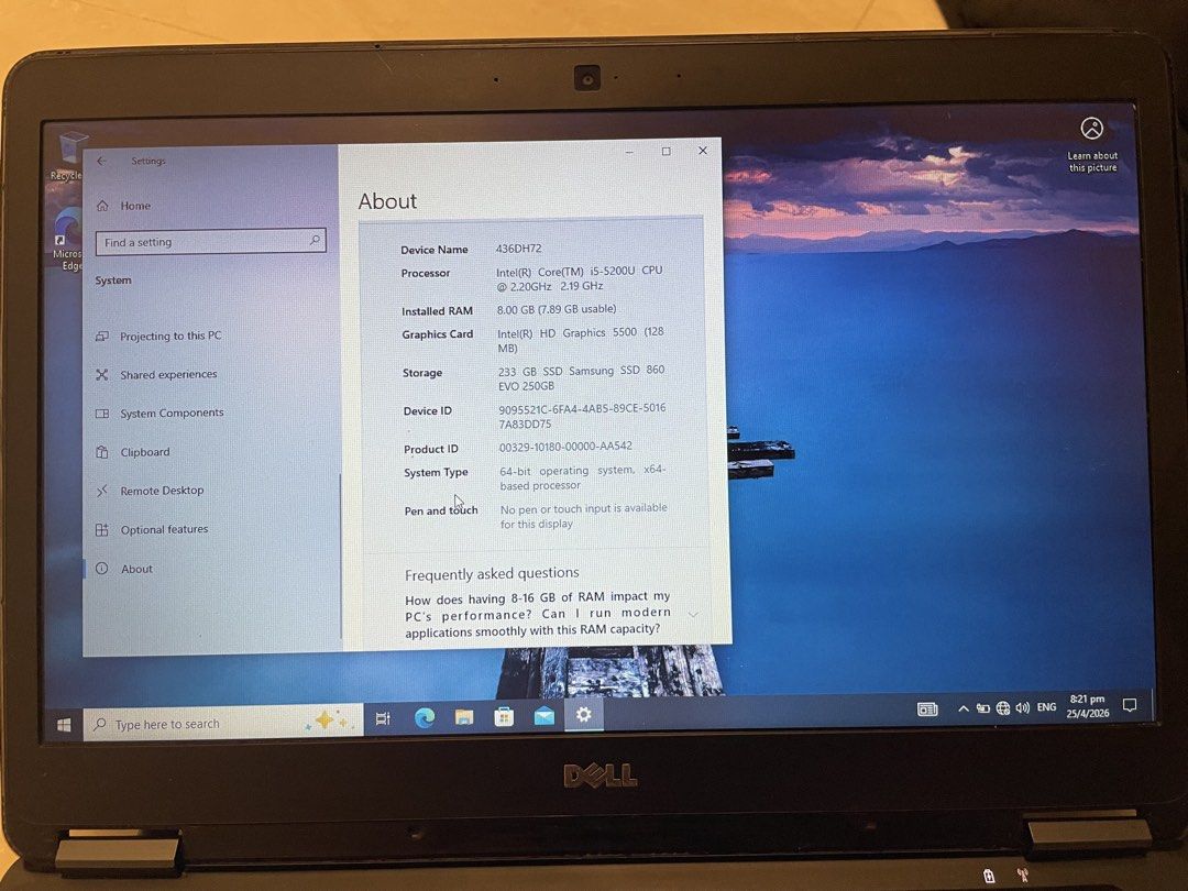 Dell Latitude E7450 Laptop Notebook Computer464872750072483843